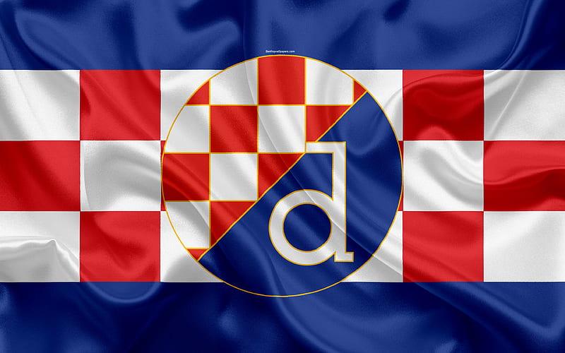Dinamo Zagreb FC Croatian football club, emblem, logo, football, flag, HNL, Croatian Football Championship, Croatian First Football League, Zagreb, Croatia, GNK Dinamo Zagreb, HD wallpaper