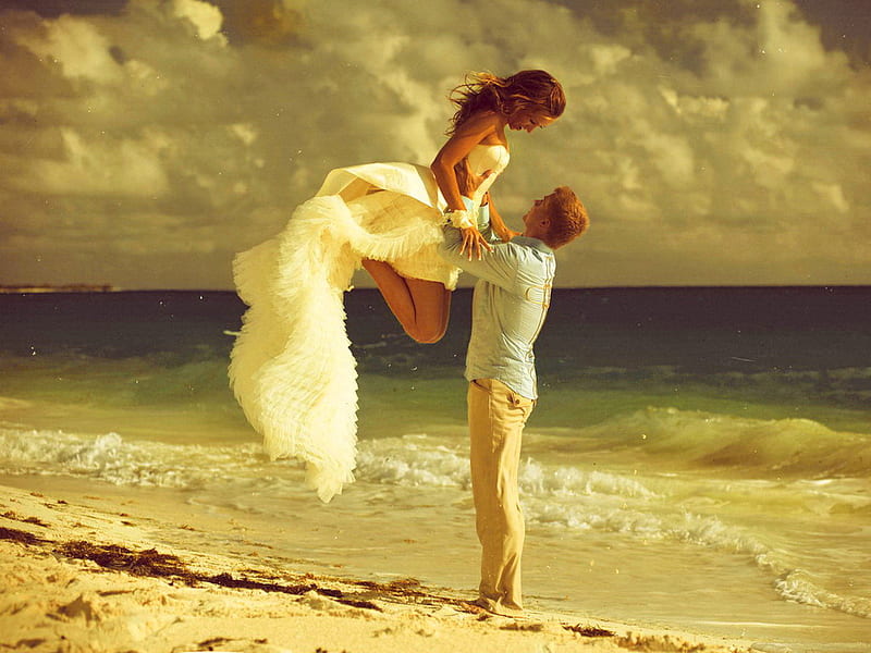I Love You My Angel Ocean Angel Man Waves Woman Sea Beach Love Passion Hd Wallpaper