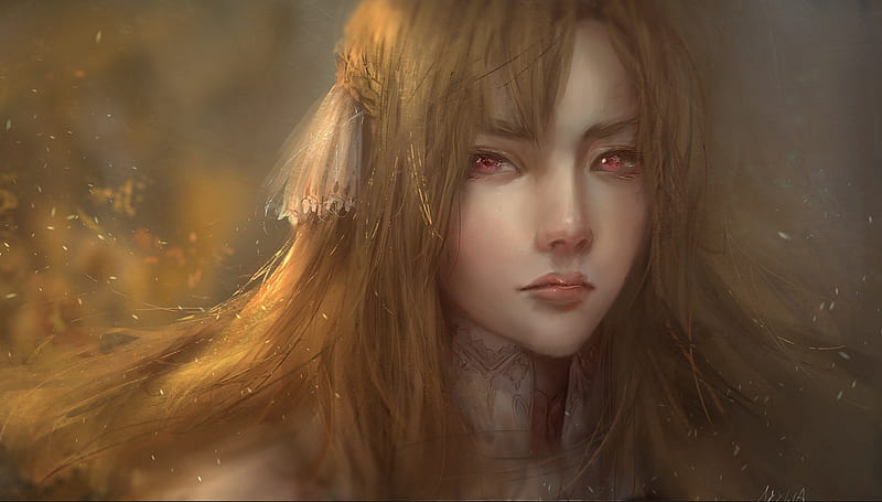 Asuna Yuuki, art, face, fantasy, girl, HD wallpaper Asuna Yuuki, art, face, fantasy, girl, HD wallpaper