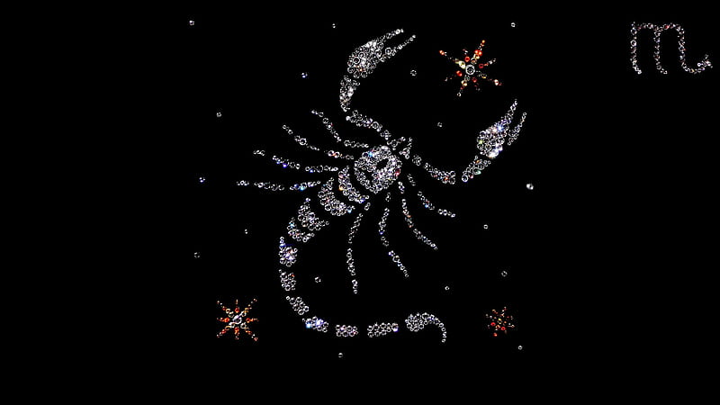 Zodiac ~ Scorpio, black, zodiac, fantasy, scorpio, HD wallpaper