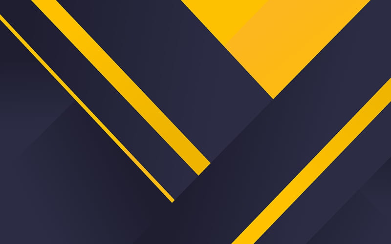 gray and yellow, android, lollipop, strips, geometric shapes, lines, material design, creative, geometry, dark background, HD wallpaper