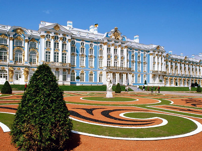 Catherine Palace, St. Petersburg, Russia, catherine, palace, russia, petersburg, HD wallpaper