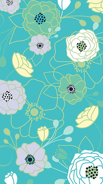 Daisy flowers on light blue Nature Wallpaper  TenStickers