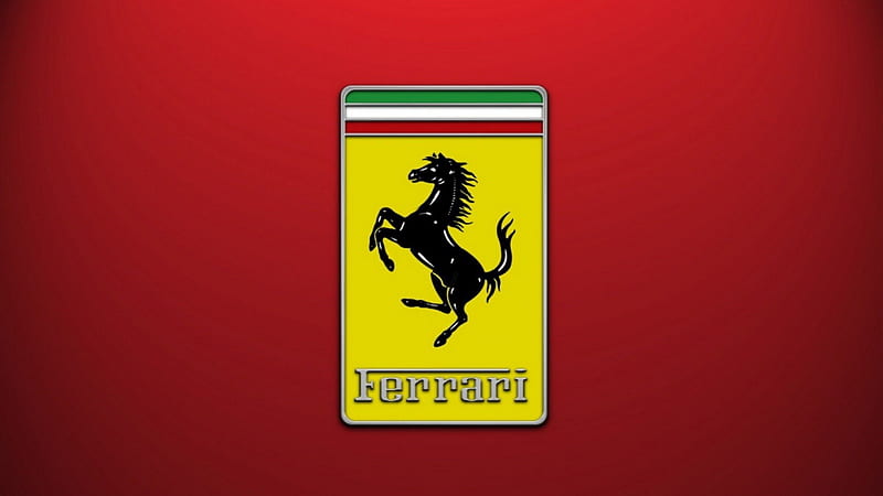 emblema ferrari, red, horse, emblema, ferrari, HD wallpaper