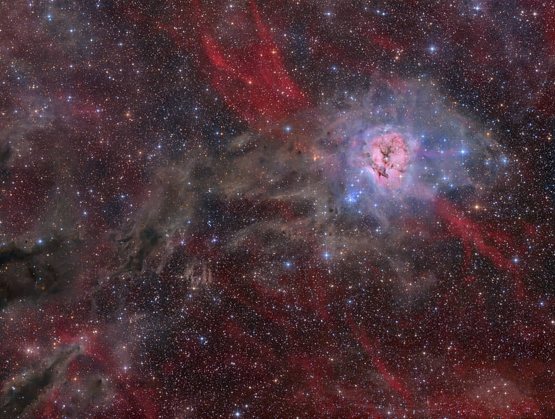 Cocoon Nebula Deep Field, cool, galaxy, space, stars, nebula, fun, HD wallpaper