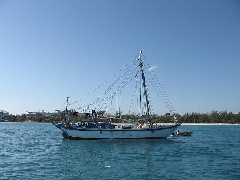 Haitian Sloop, Bahamas, sailboat, Nassau, HD wallpaper