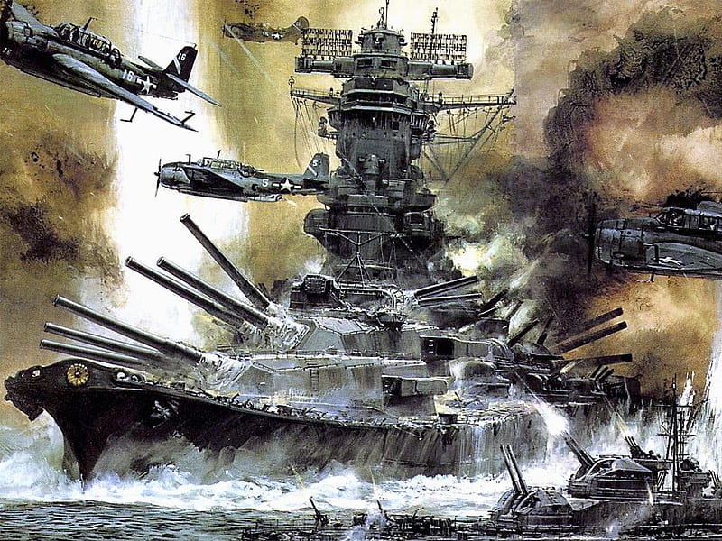 IJN Yamato en 1944 … | Imperial japanese navy, Yamato battleship, Naval
