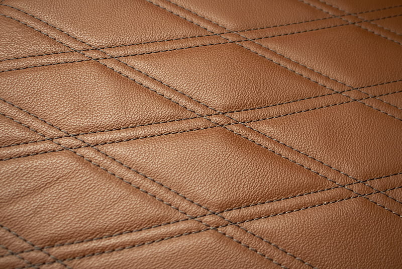 quilted brown leather, HD wallpaper