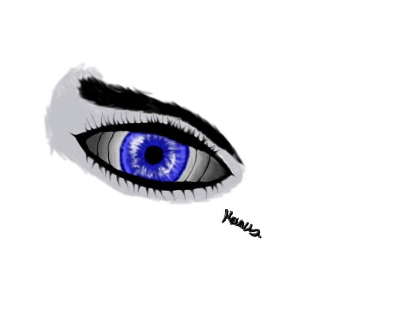 Blue eye of mine, uploaded, pein, eye, black, one, pain, blue eye, anime, dark, eyebrow, white, blue, HD wallpaper