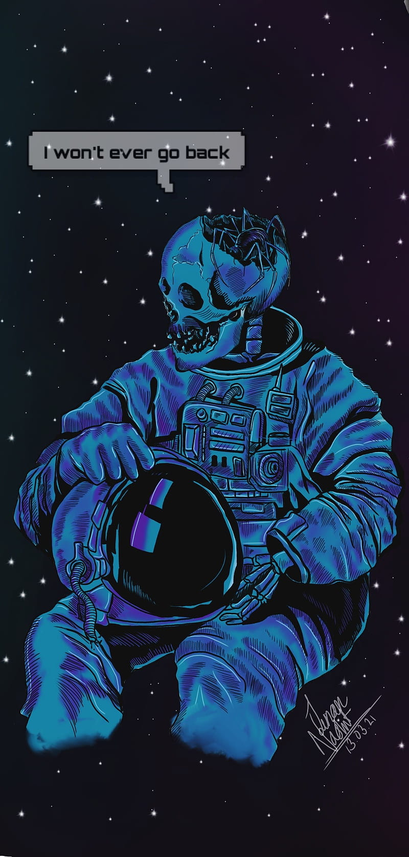 dead astronaut wallpaper