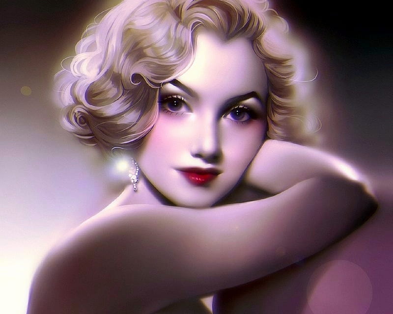 Marilyn Monroe, paintings, people, weird things people wear, portraits, bonito, digital art, pin-up, drawings, HD wallpaper