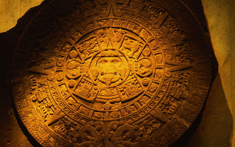 Aztec calendar, calendar, mistery, culture, mexico, ancient, history, aztec, HD wallpaper
