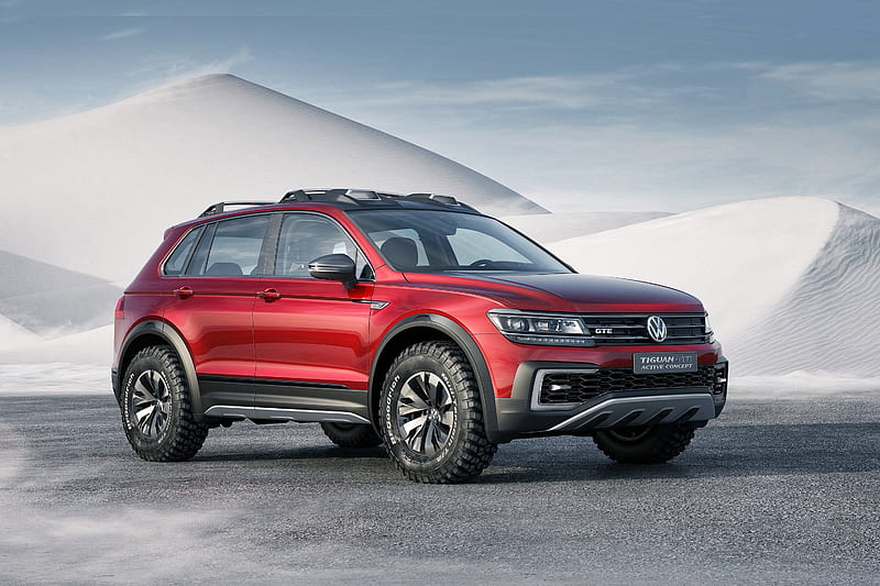 2016, hybrids, volkswagen tiguan, desert, crossovers, HD wallpaper