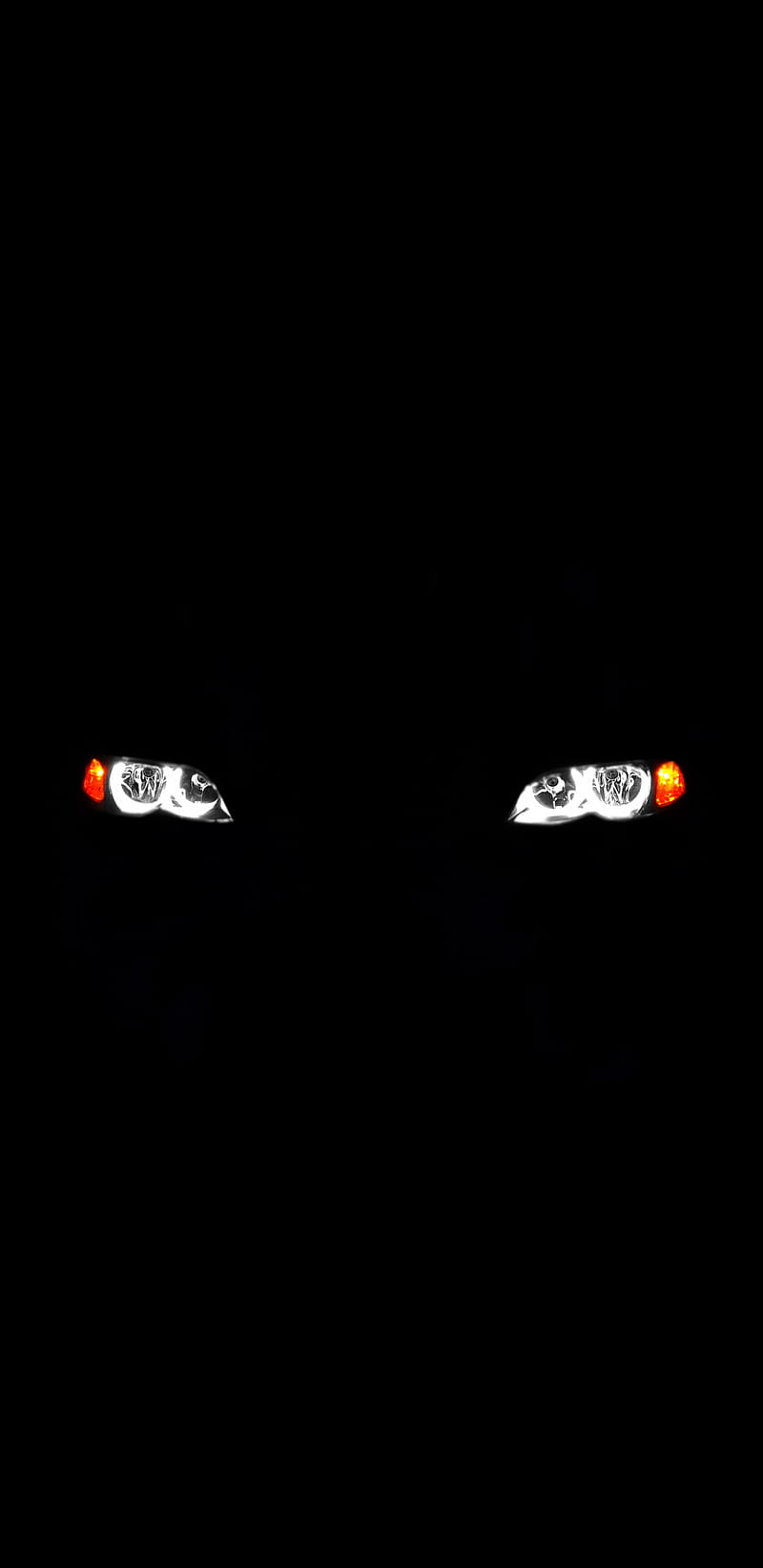 BMW Angel Eyes, headlights, car, e46, lights, dark, black, HD phone wallpaper