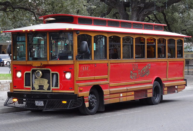 San Antonio City Trolley Bus, san antonio, trolley, city trolley bus, bus, HD wallpaper