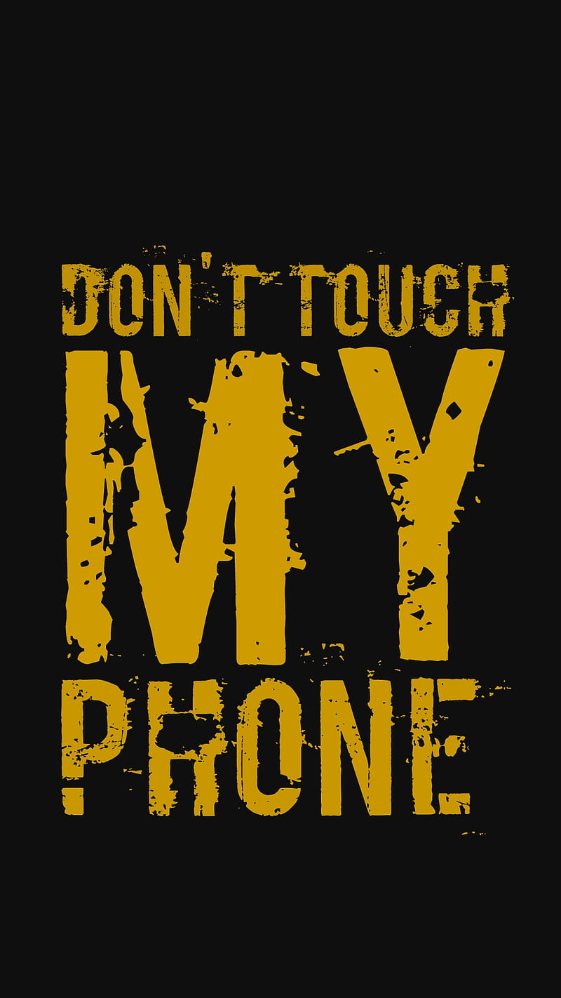 Dont touch i phone, angry, dark, iphone, lockscreen, my, yellow, HD phone wallpaper