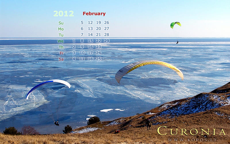 Paragliding over Curonia dunes, world, lithuanian, 2012, kurische, national, curonia, february, between, bonito, magic, neringa, spit, calendar, sand, dunes, heritage, list, nehrung, legend, beauty, monthly, harmony, unesco, kopos, curonian, unique, park, paraglider, waters, soaring, nature, landscape, HD wallpaper