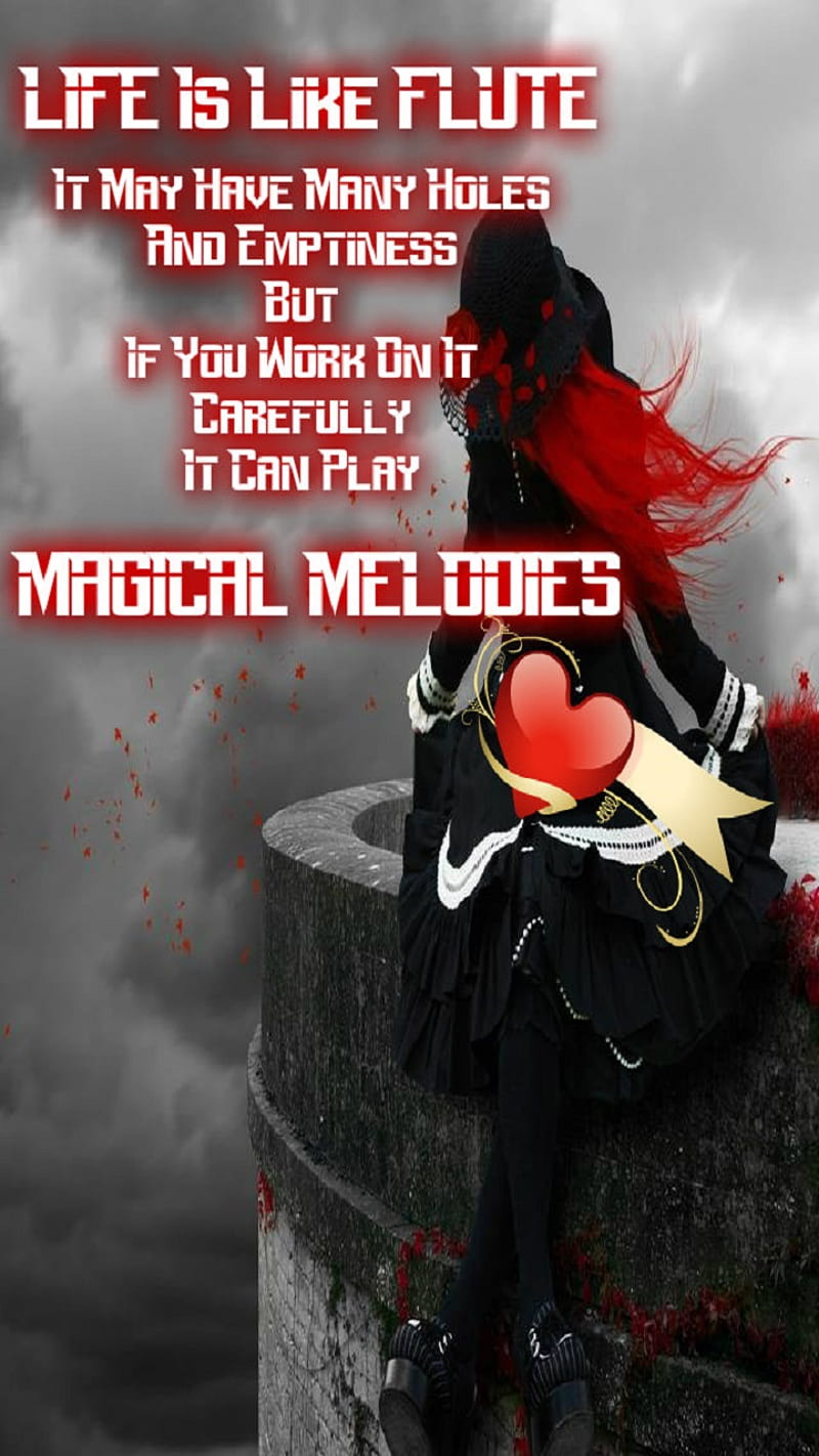 Magical melodies, alone, emptiness, girl, heart, life, sad, true, HD phone wallpaper