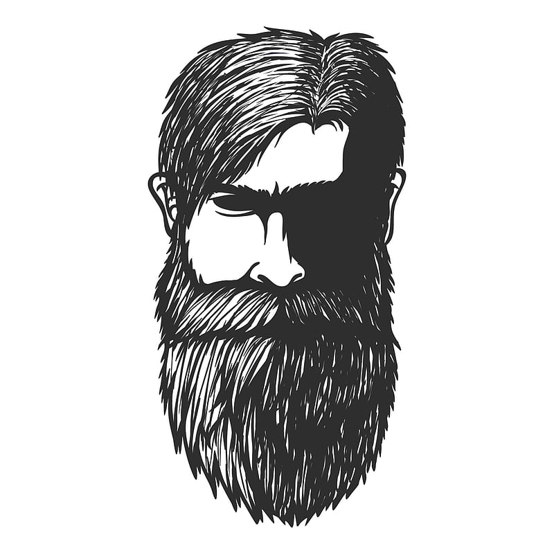 Mustache and beard man. Head hand drawn vector illustration 2162569 Vector Art at Vecteezy, Beardo, HD phone wallpaper