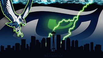 Wallpaper wallpaper, sport, logo, NFL, Seattle Seahawks images for desktop,  section спорт - download