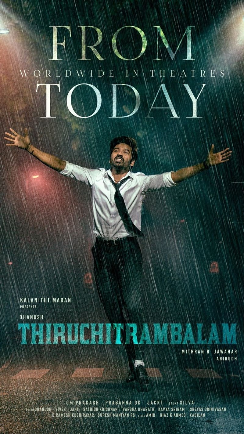 Dhanush , Dhanush Thiruchitrambalam Movie Release Poster, dhanush, release poster, HD phone wallpaper
