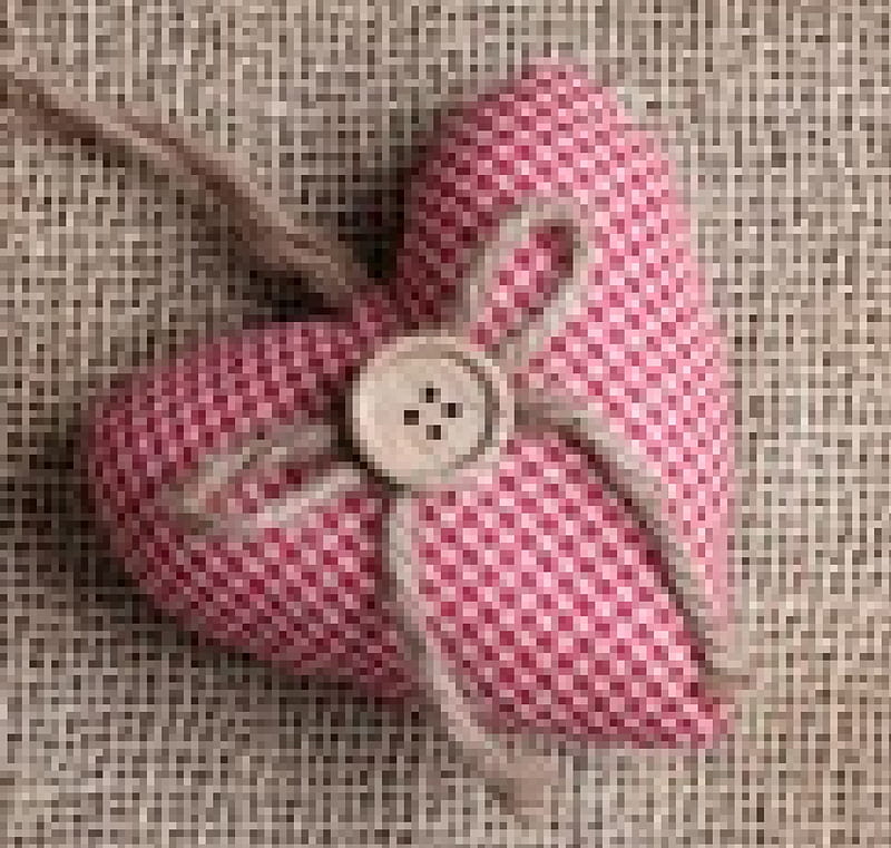 Love Heart, romantic, cloth, love, heart, valentine, handcraft, HD wallpaper