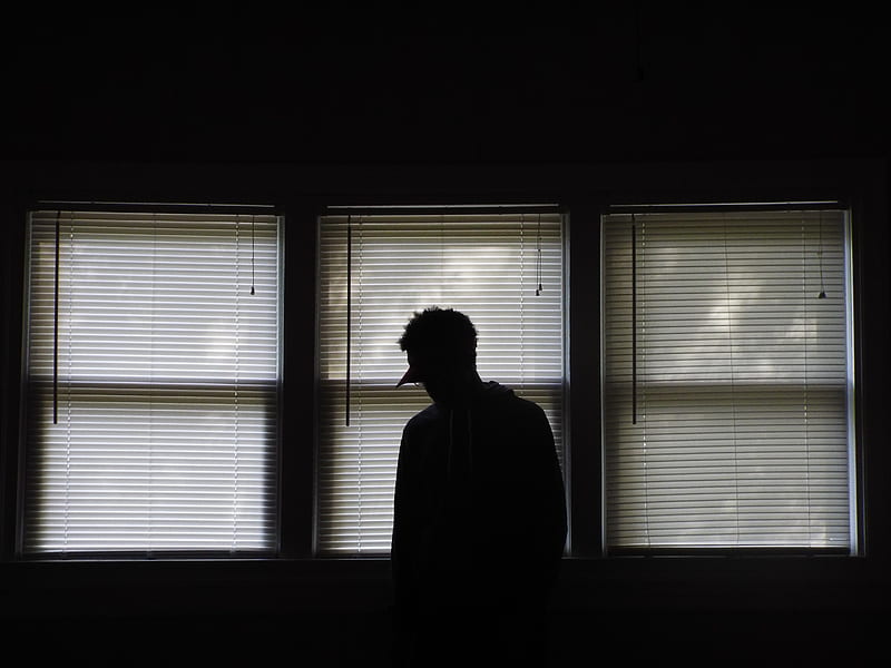 man standing infront of window blinds, HD wallpaper