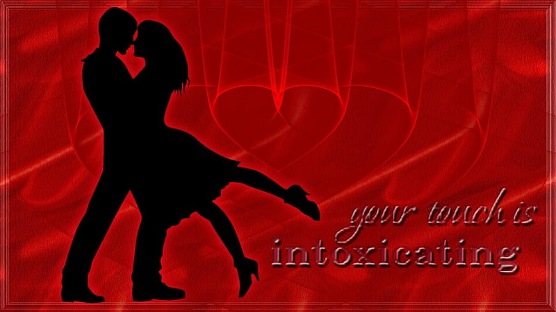 Intoxicating Valentine, Love, Couple, Red, Happy valentines Day, Valentine, HD wallpaper