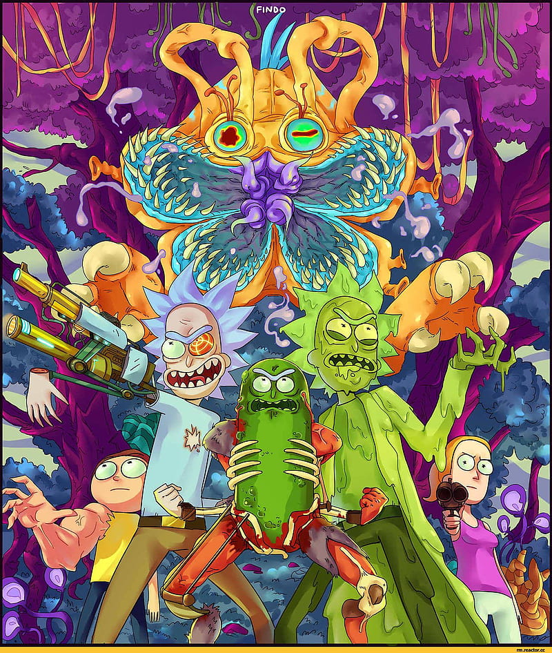 Rick and Morty, pickle rick, squad, HD phone wallpaper