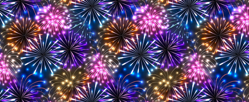 Fireworks Ultra, Holidays, Independence Day, Colorful, independenceday, fireworks, holiday, new year, HD wallpaper