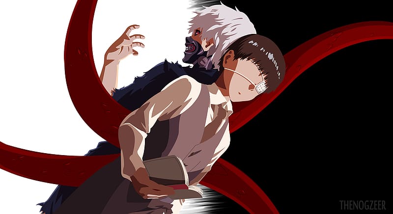 Ken Kaneki Red Eye Eyepatch Tokyo Ghoul 4K Phone iPhone Wallpaper