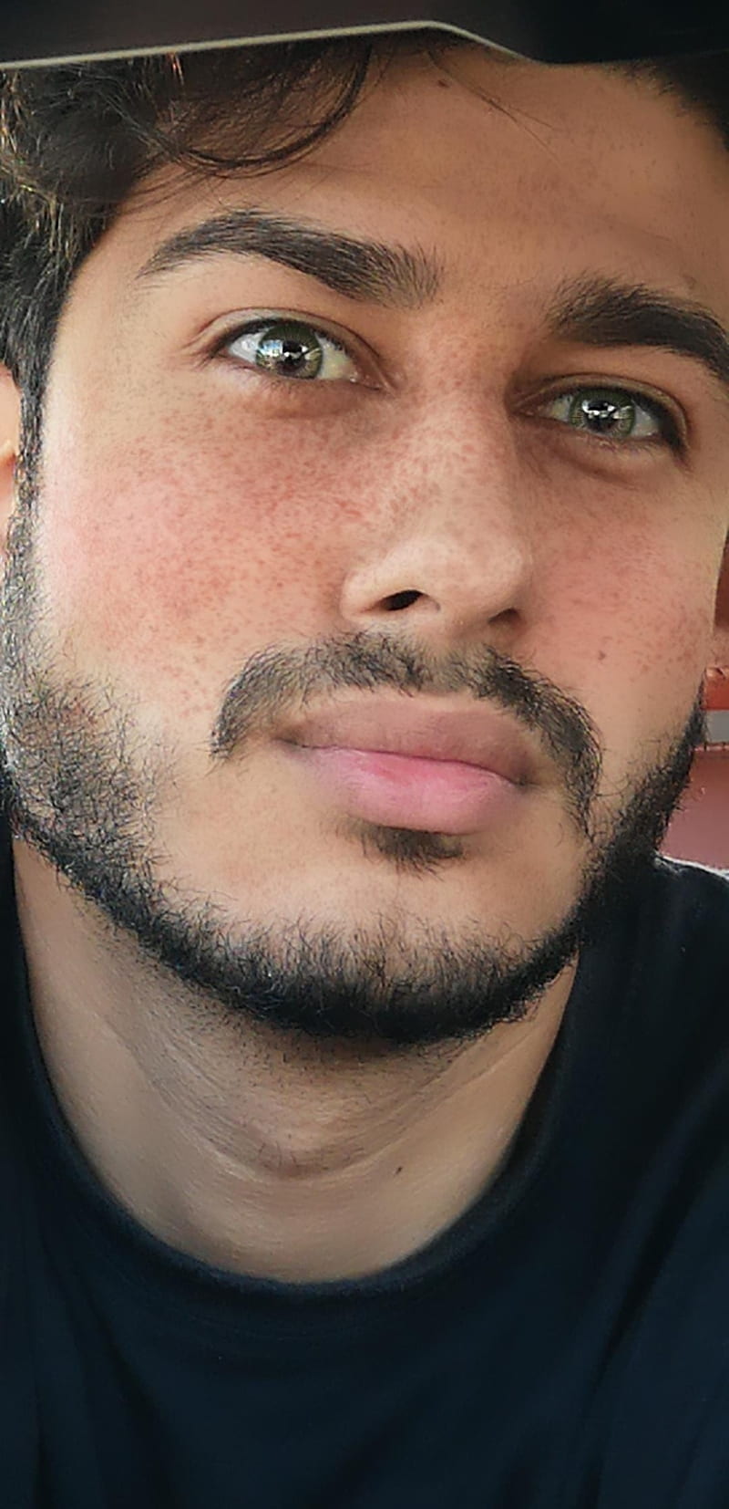 Neon eyes , arab, beard, green eyes, handsome, man, summer, HD phone wallpaper