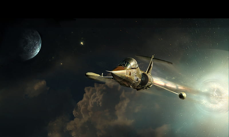 Sonic Booooom by a Lockheed F-104, starfighter, fighter, f104, jet, sonic boom, lockheed f-104, f 104, HD wallpaper