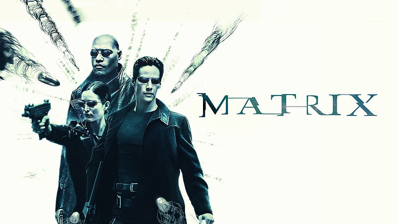 The Matrix, Keanu Reeves, Carrie-Anne Moss, Laurence Fishburne, HD wallpaper