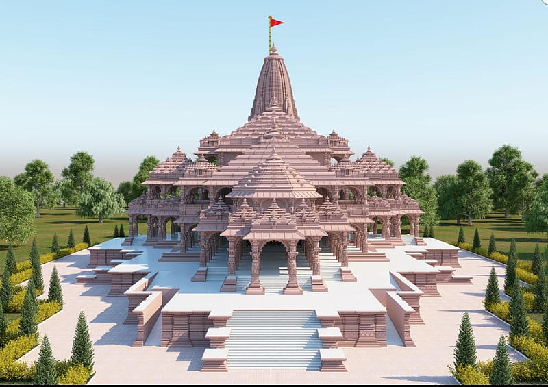 Storey Structure With Nagara Style Architecture, This Is What Ayodhya's Ram Temple Will Look Like, Ram Mandir, HD wallpaper