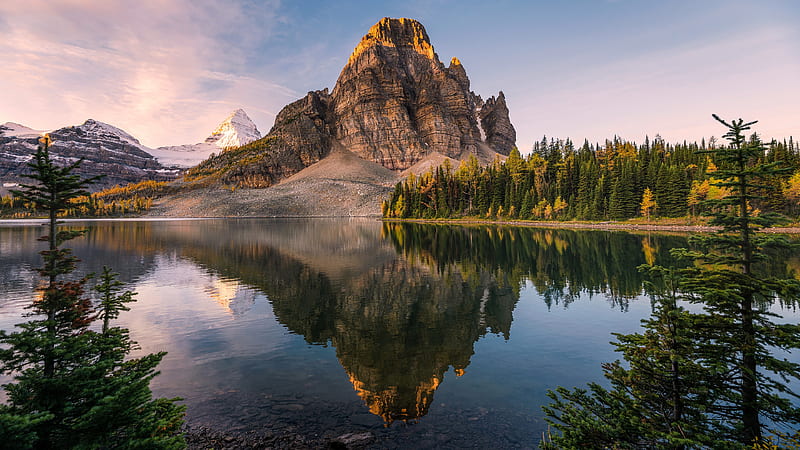 Mountains, Mountain, Forest, Lake, Reflection, HD wallpaper