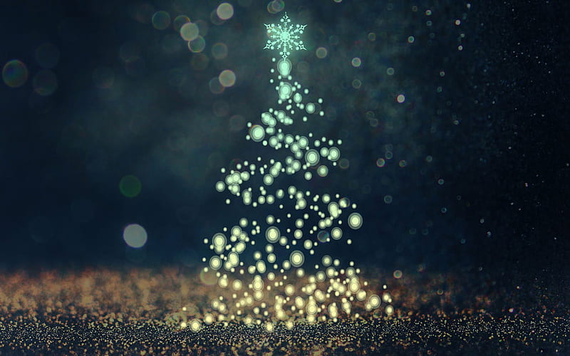 abstract christmas tree, Merry Christmas, Happy New Year, new year decorations, christmas decorations, christmas tree, New Years concerts, xmas decorations, HD wallpaper
