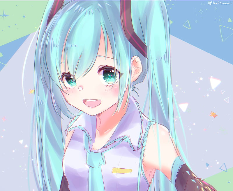 Anime, Vocaloid, Aqua Eyes, Blue Hair, Girl, Hatsune Miku, HD wallpaper ...