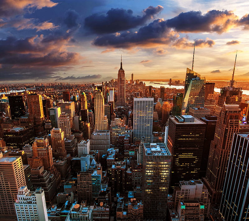 New York City, colors, landscape, HD wallpaper