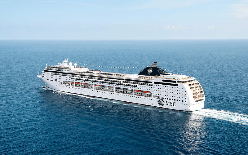 MSC Lirica cruise ship, Mediterranean Sea, luxury cruise liner, beautiful ships, HD wallpaper