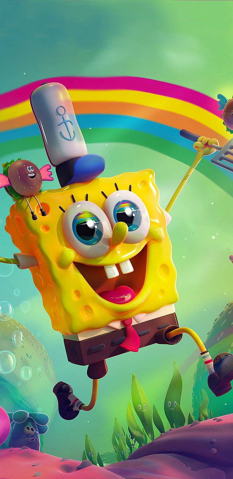 Happy Spongebob, super, sponge, bob, HD phone wallpaper
