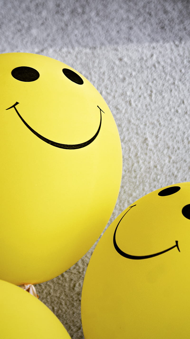 Ballons, yellow balloons, happy, smiles, happiness, HD phone wallpaper |  Peakpx