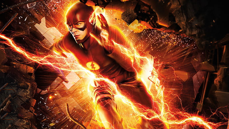 Flash Grant Gustin, the-flash, tv-shows, the-cw, super-heroes, barry-allen, grant-gustin, HD wallpaper