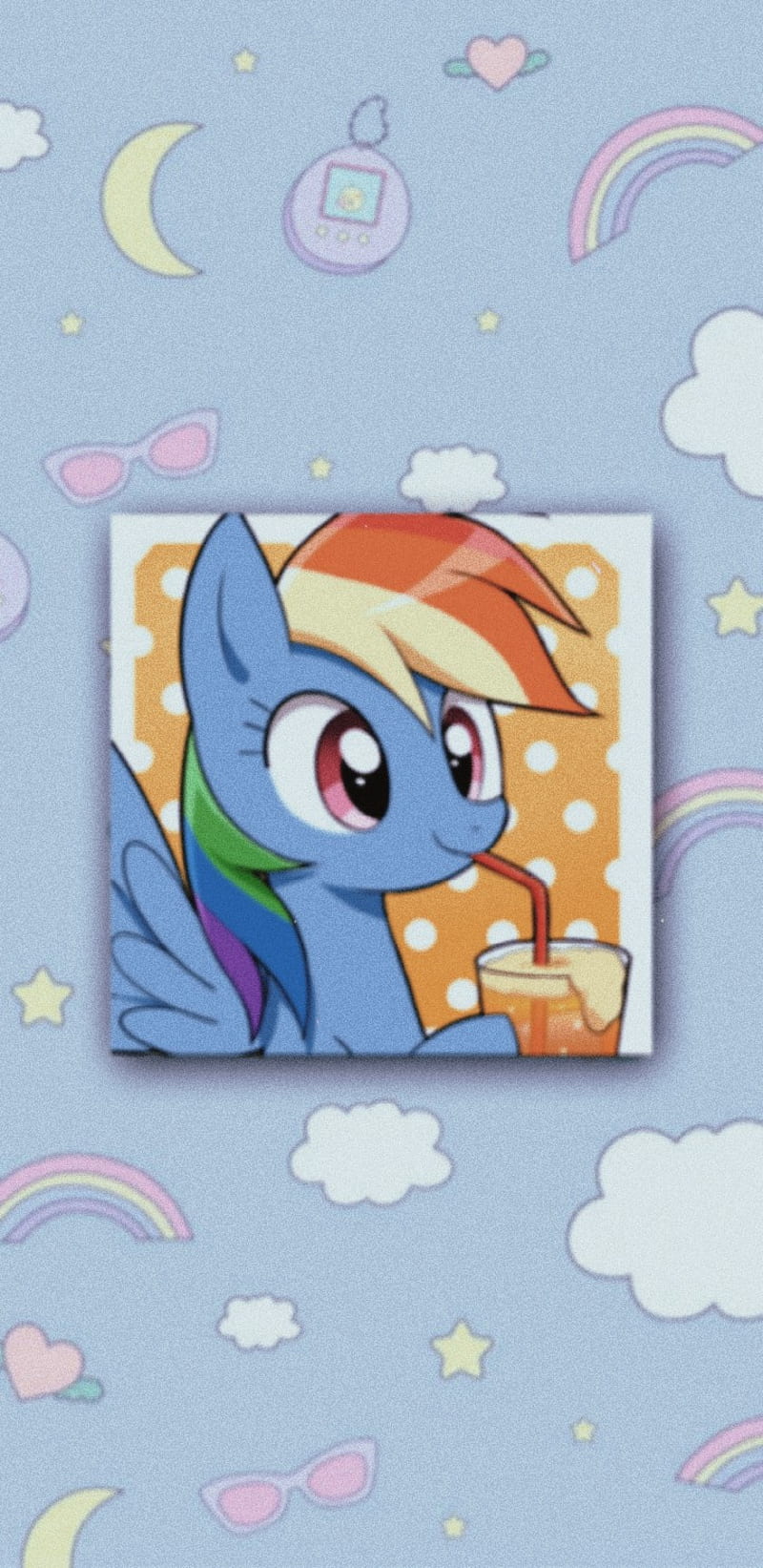 Rainbow dash mlp, aesthetic, cartoon, colourful, cute, my little pony, rainbow dash, rainbs, HD phone wallpaper