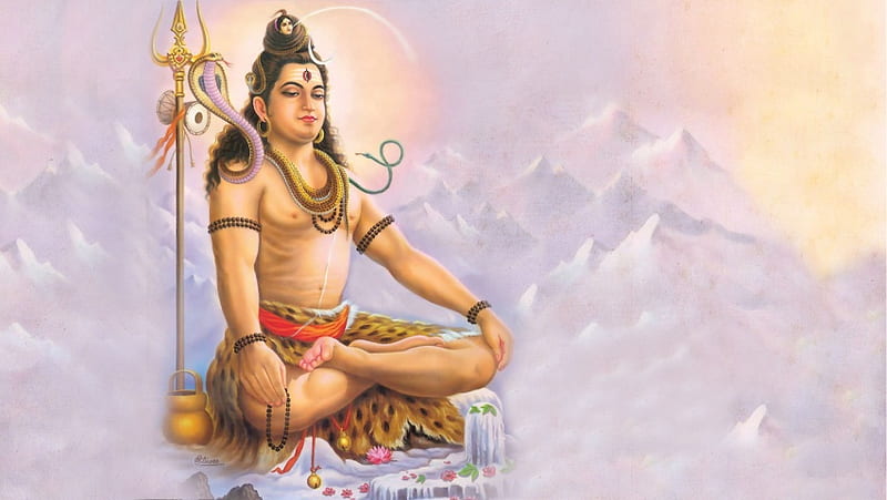 Lord Shiva On Meditation, HD wallpaper