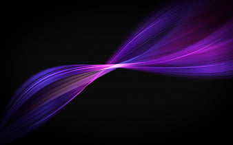 Black background light violet color graphics-Design Theme, HD wallpaper