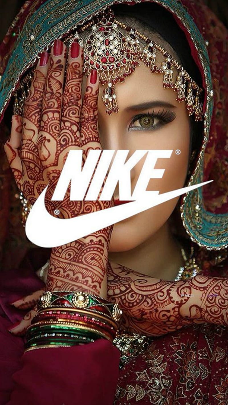 Indian girl, brand, logo, nike, HD