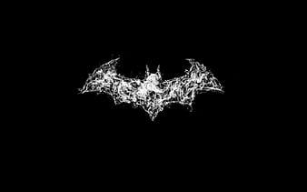 Batman logo, minimal, superheroes, gray background, Bat-man, Batman, HD ...