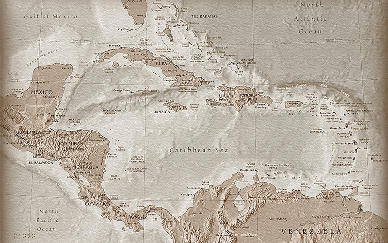 Central America, earth, maps, HD wallpaper