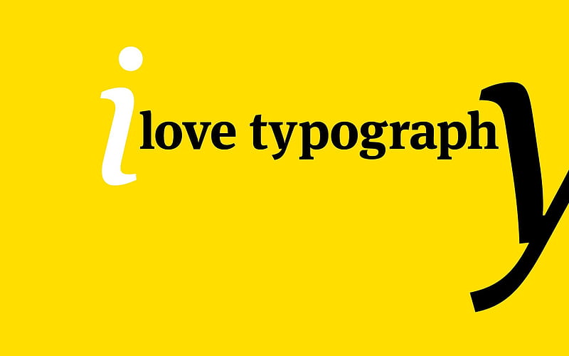 I Love Typography, HD wallpaper